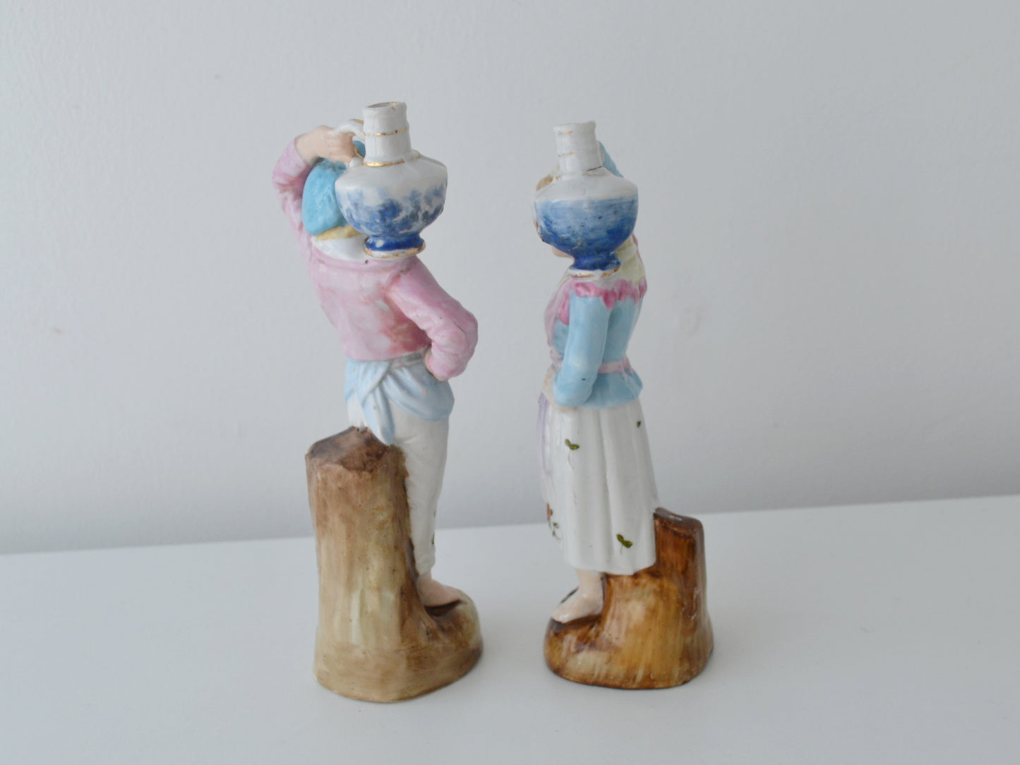 Bohemian Porcelain Figures — Water Carrier Pair, Elbogen circa 1880s