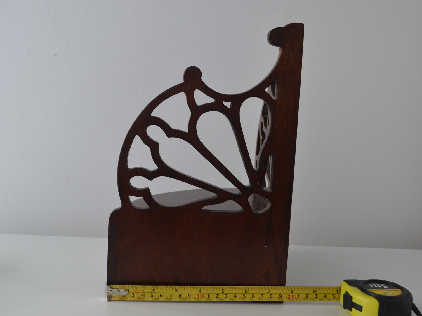 Mahogany Corner Wall Shelf — Chippendale Fretwork & Drawer, circa 1800s