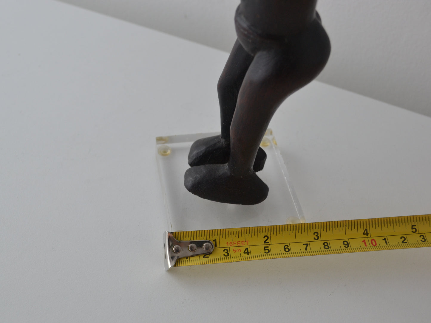 African Carved Hardwood Figural Sculpture — Standing Youth, circa 1960s