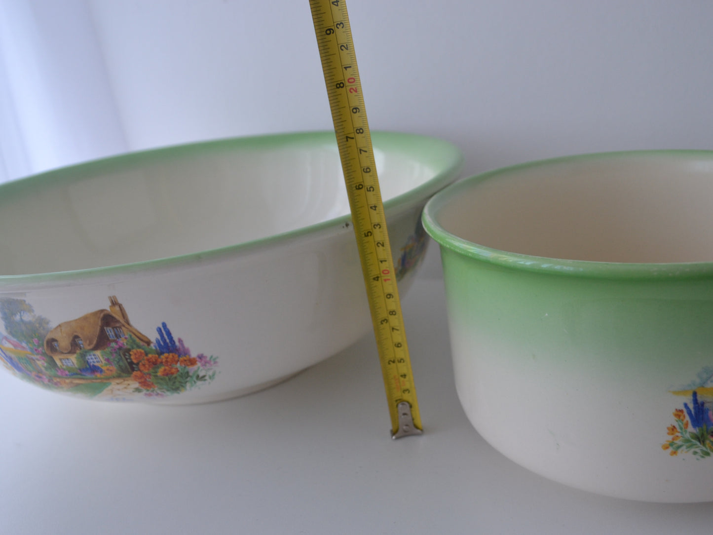 Antique Edwardian Washstand Set — A.J. Wilkinson Ltd Royal Staffordshire Pottery, England circa 1900 — Green Cottage Transferware