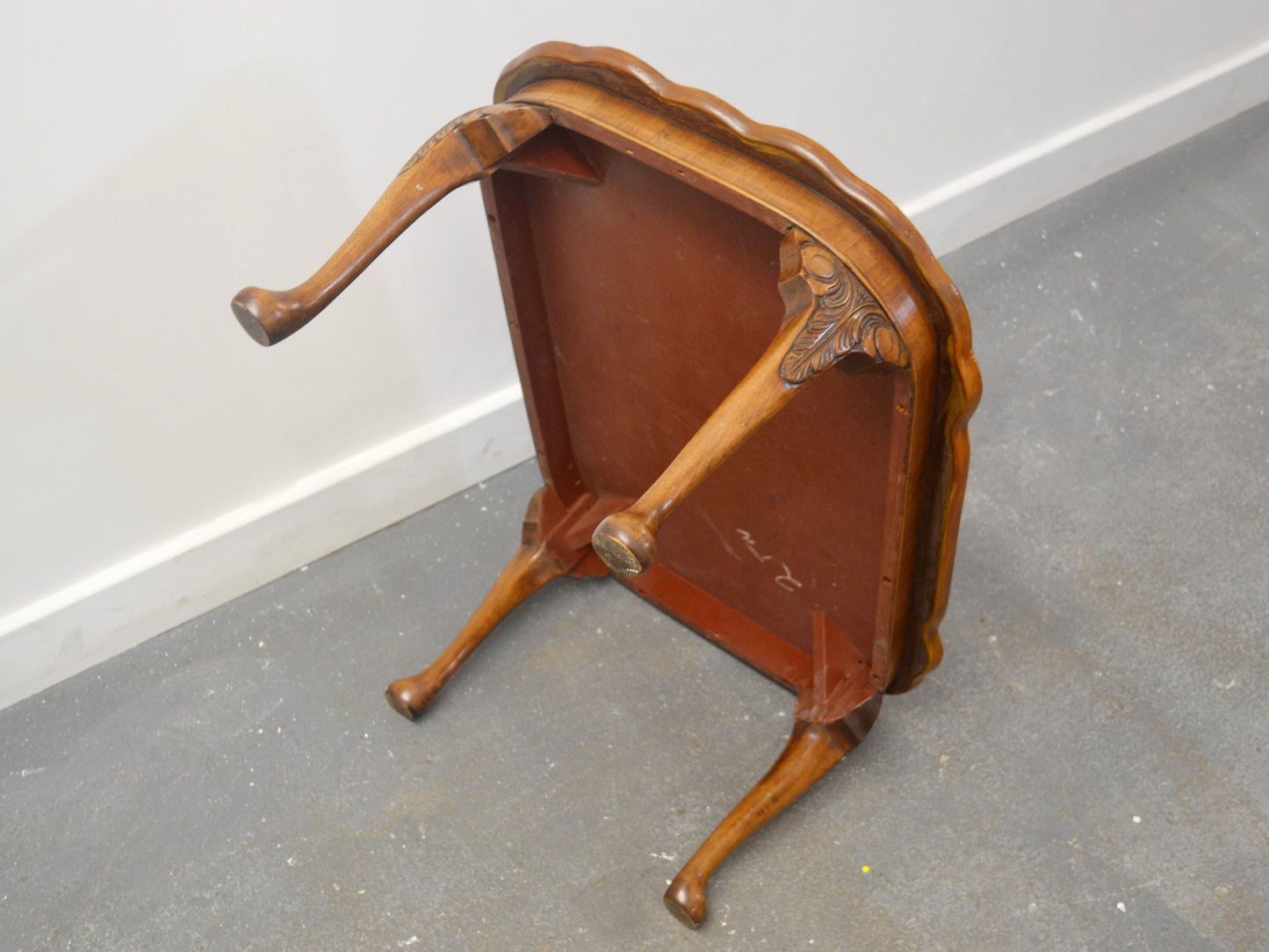 Burr Walnut Queen Anne Coffee Table — Bevan Funnell Reprodux, circa 1970s
