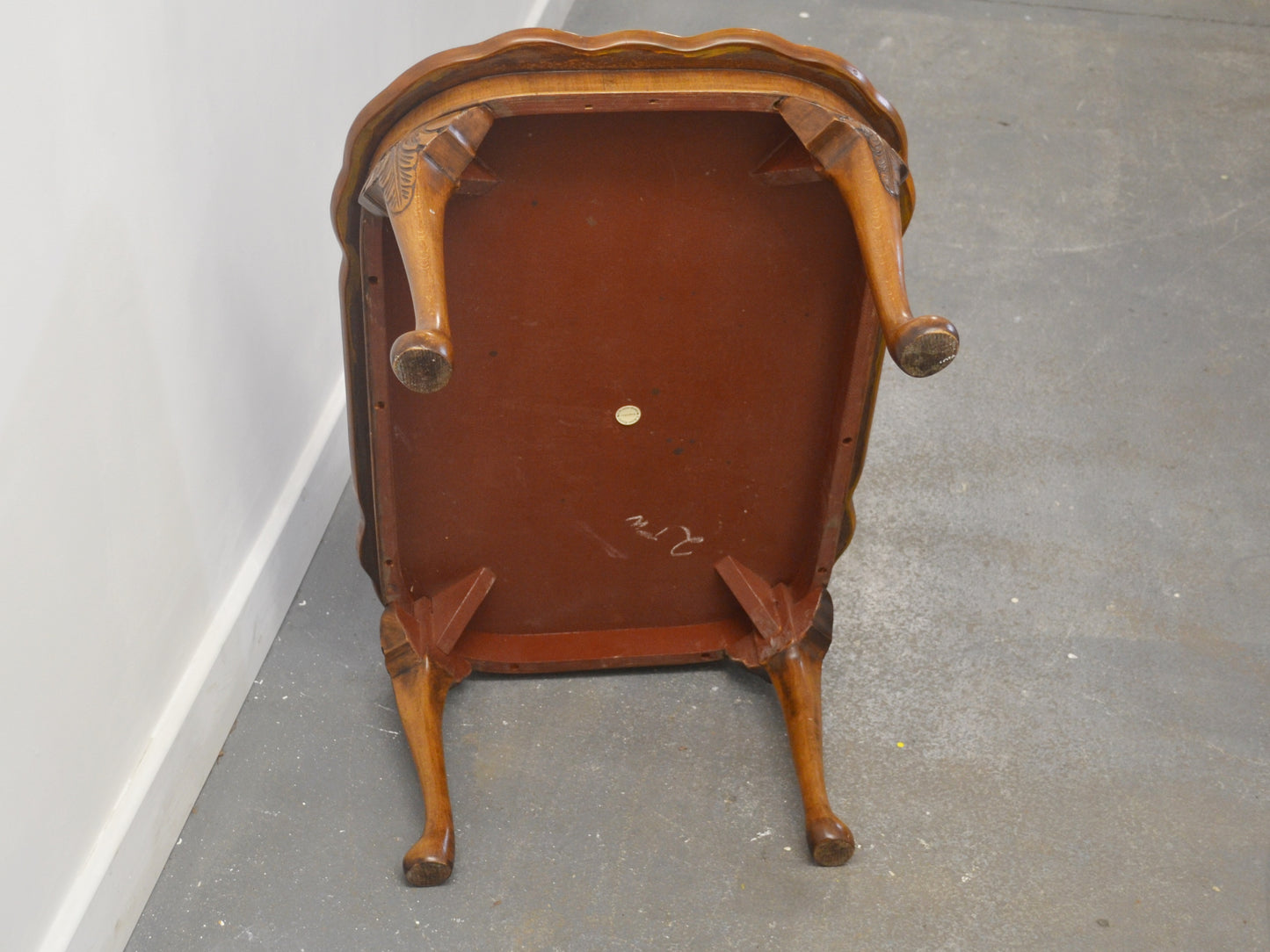 Burr Walnut Queen Anne Coffee Table — Bevan Funnell Reprodux, circa 1970s