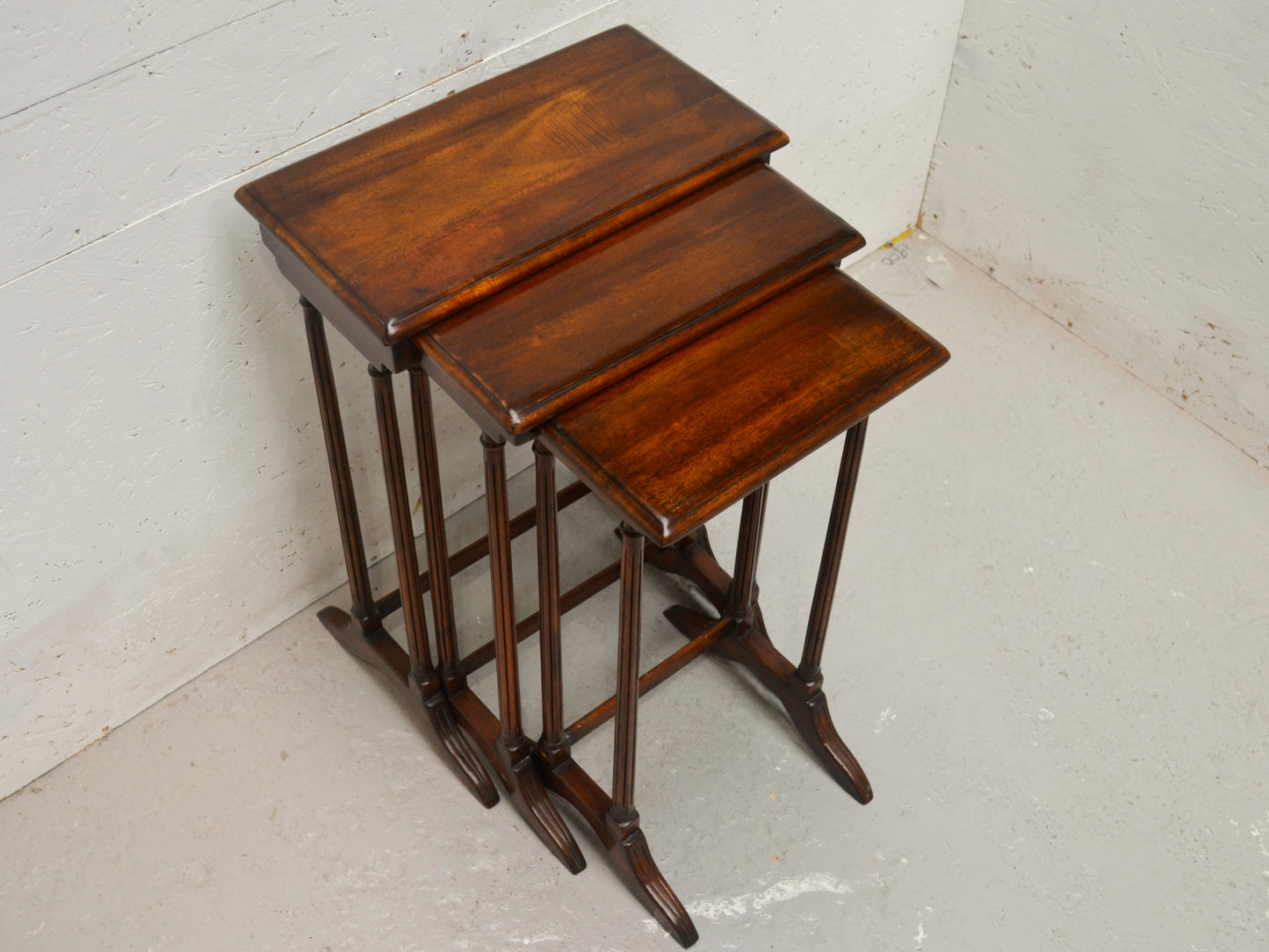 Theodore Alexander Regency-Style Nest of Three Tables, Mahogany