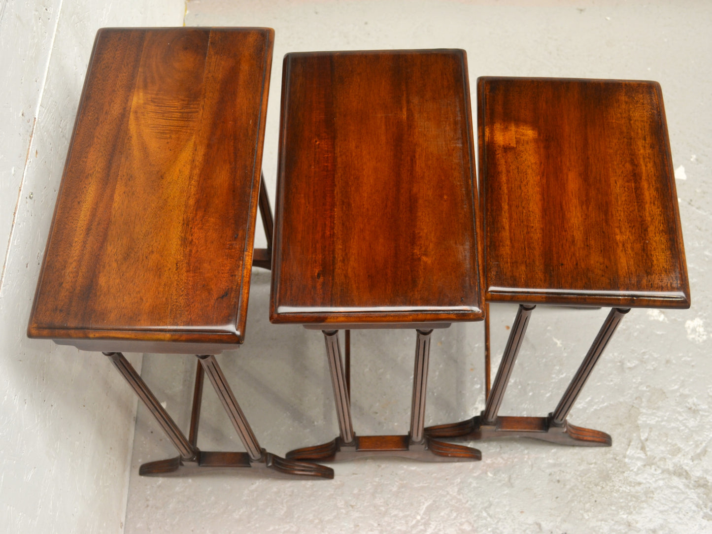 Theodore Alexander Regency-Style Nest of Three Tables, Mahogany