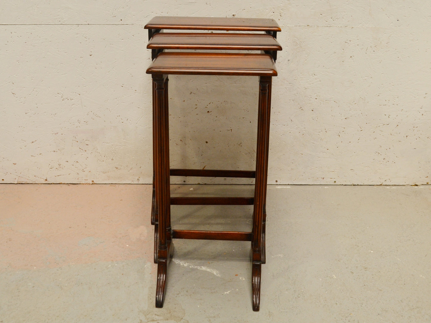 Theodore Alexander Regency-Style Nest of Three Tables, Mahogany
