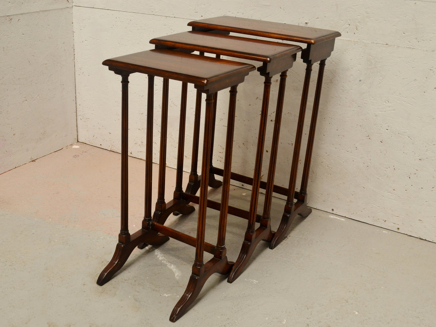 Theodore Alexander Regency-Style Nest of Three Tables, Mahogany