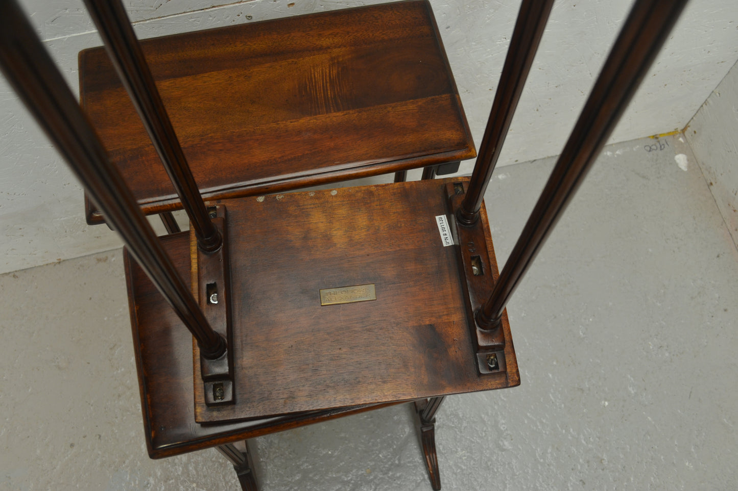 Theodore Alexander Regency-Style Nest of Three Tables, Mahogany