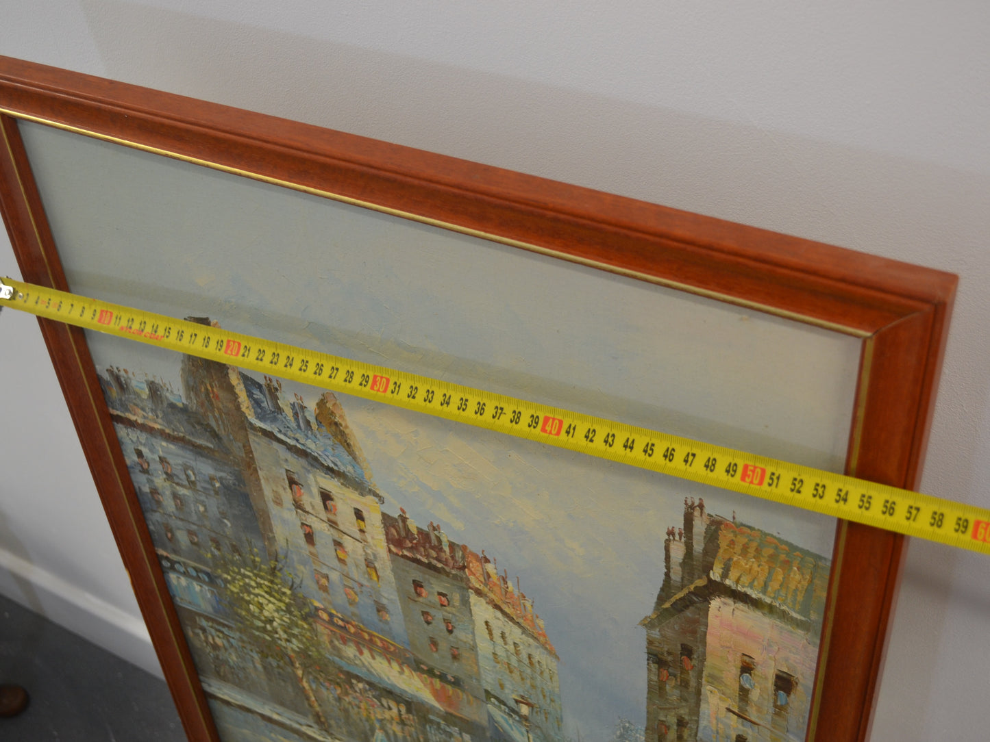 Oil on Board Paris Street Scene — Signed Burnett, England circa 1960s