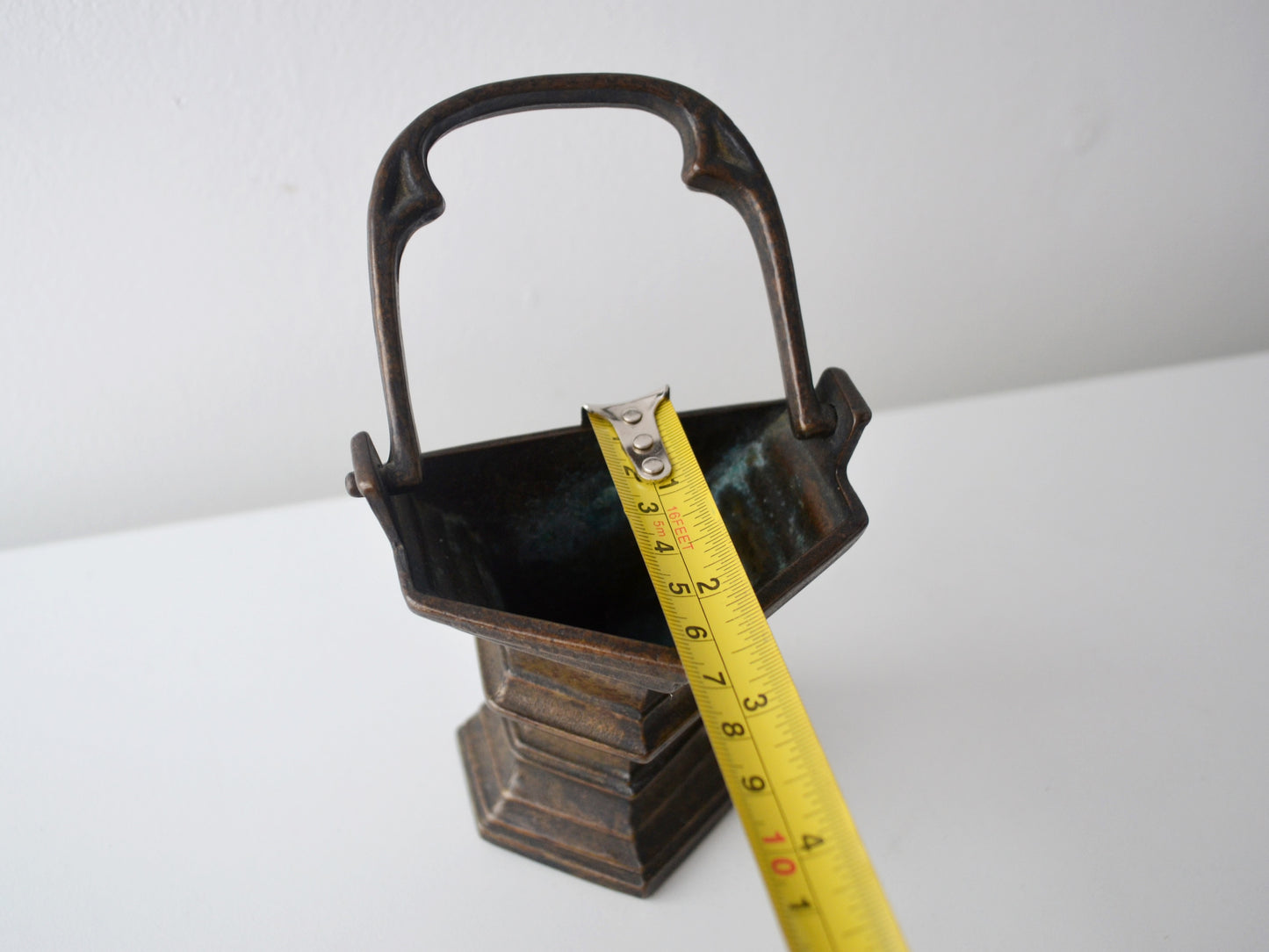 Cast Bronze Gothic Holy Water Stoup — Trefoil Handle, Wall-Mounted, European circa 1900