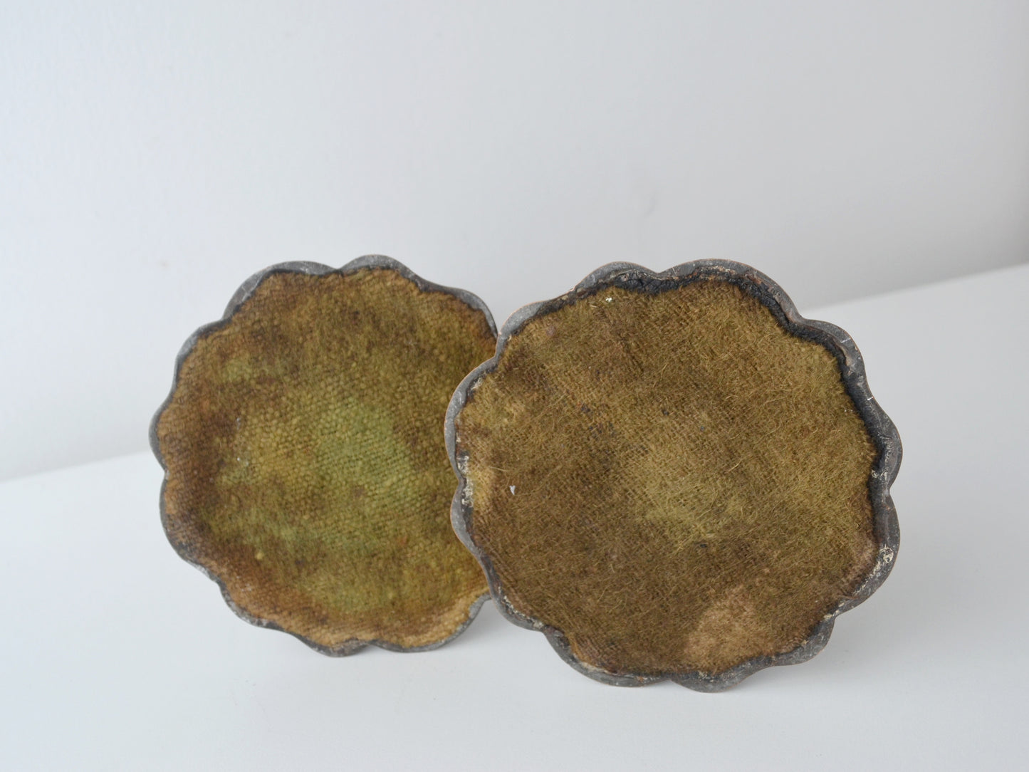 Pair Victorian Silver Mounted Candlesticks — Acanthus Relief, Copper Base, Maker's Mark CB, England circa 1890