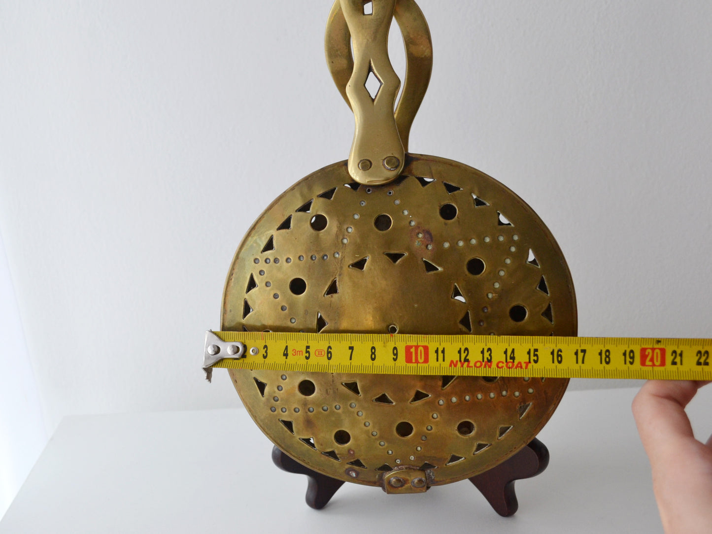 Brass Chestnut Roaster — Pierced Star Disc, England circa 1900s