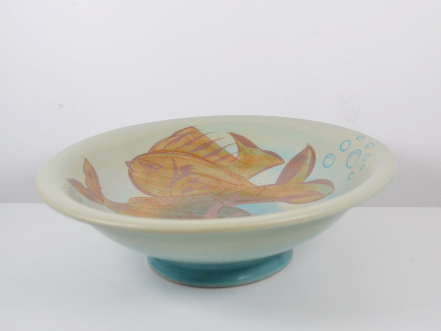 Gray's Pottery Hand-Painted Fish Charger — Satin Glaze, Hanley 1932