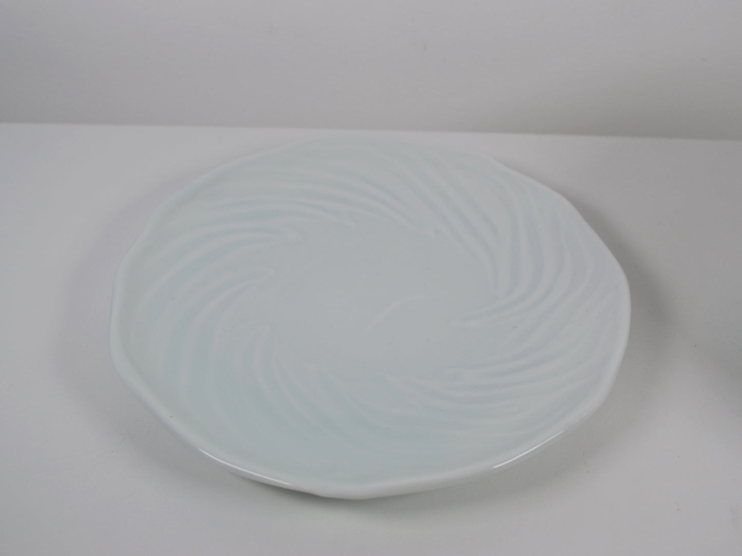 Joanna Howells Porcelain Berry Bowl & Plate — Celadon Glaze, Signed, Wales circa 2000s