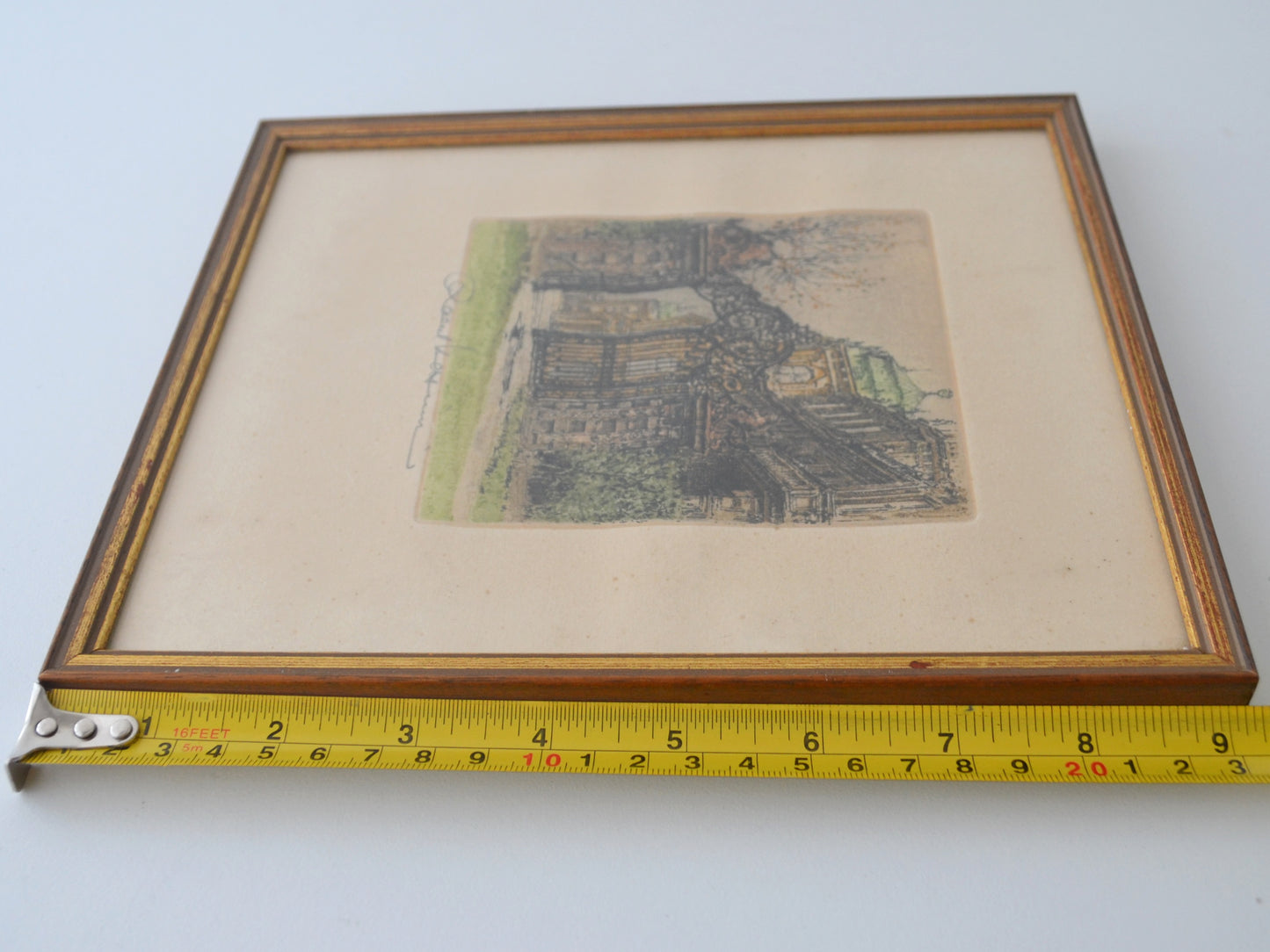 Robert Kasimir Colour Etching — Belvedere Gate, Vienna, Hand Signed, Austria circa 1920s–30s