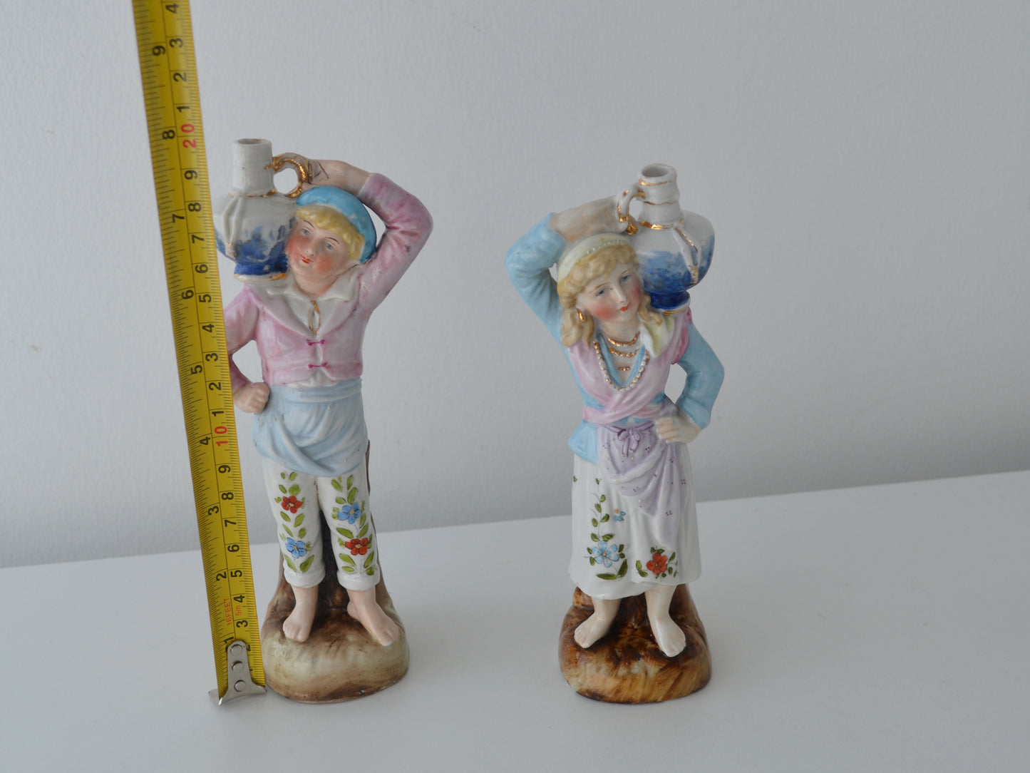 Bohemian Porcelain Figures — Water Carrier Pair, Elbogen circa 1880s