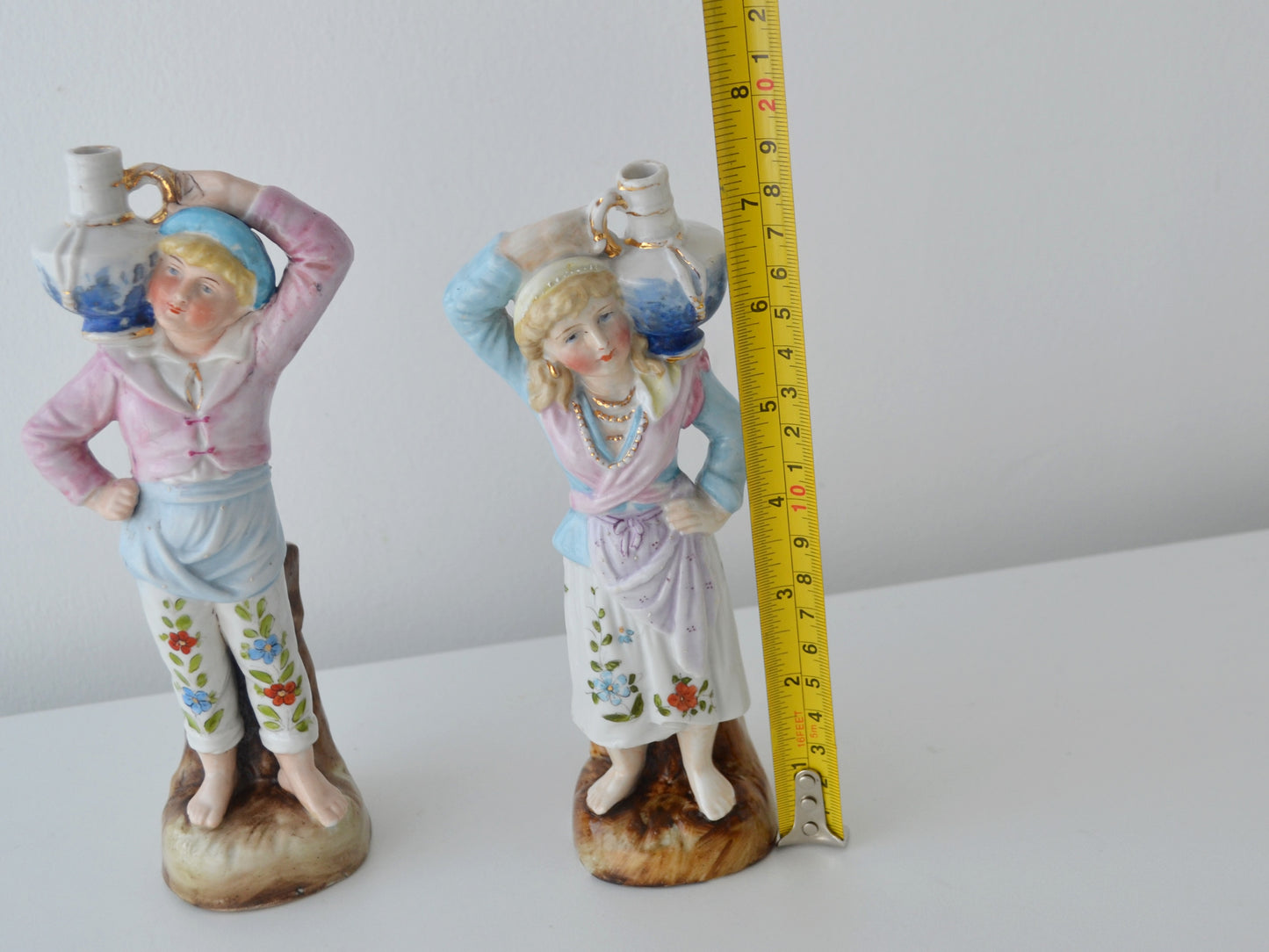 Bohemian Porcelain Figures — Water Carrier Pair, Elbogen circa 1880s