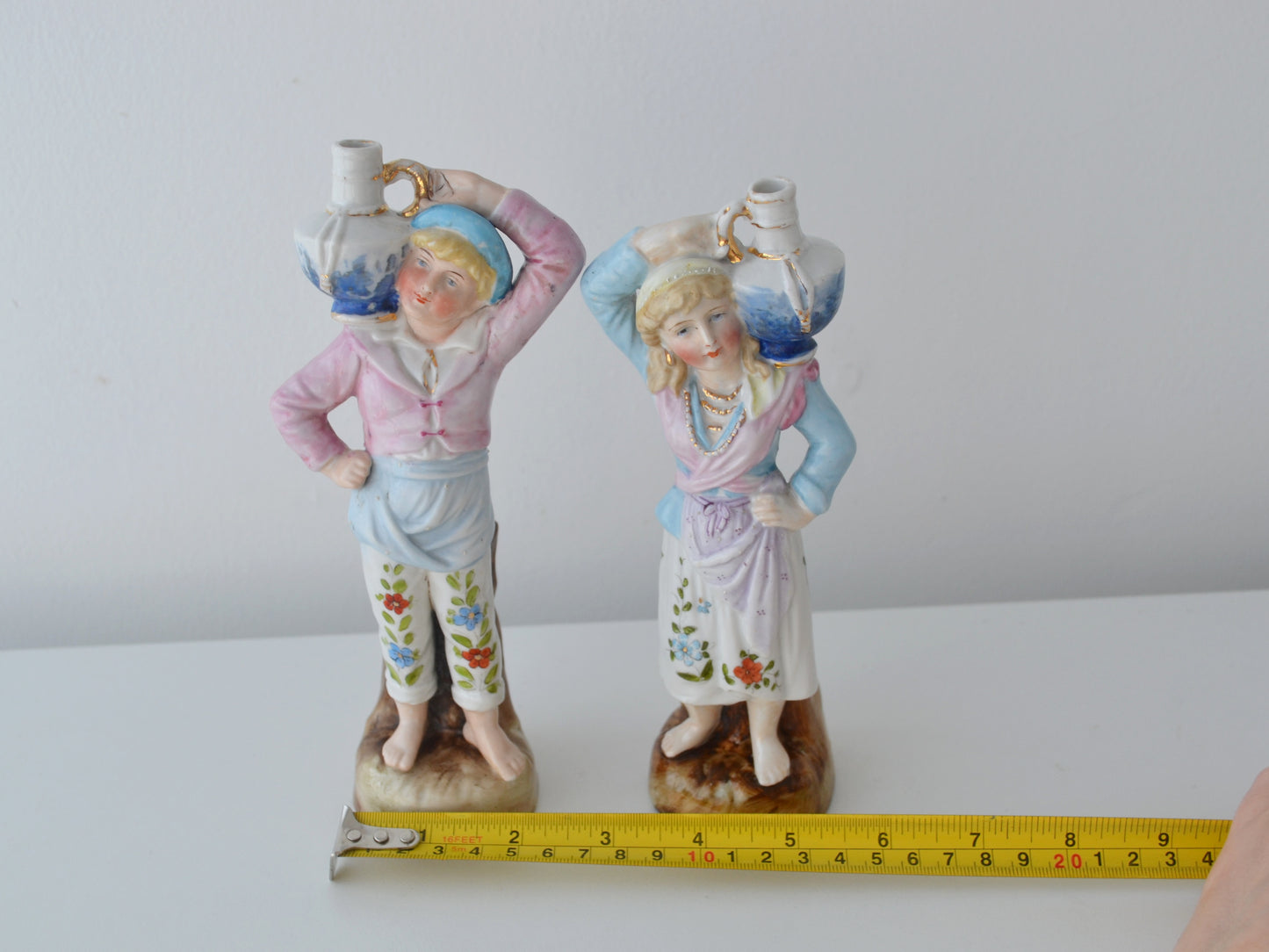Bohemian Porcelain Figures — Water Carrier Pair, Elbogen circa 1880s