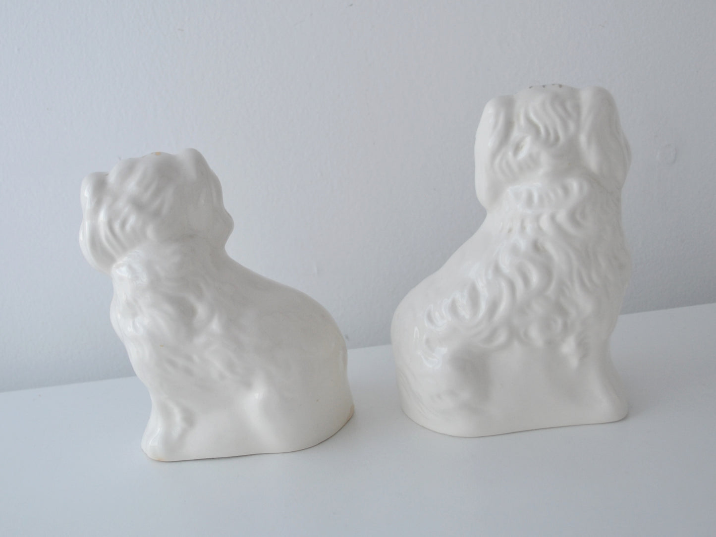 Pair of Beswick Staffordshire Spaniel Dogs, Gilt Collars