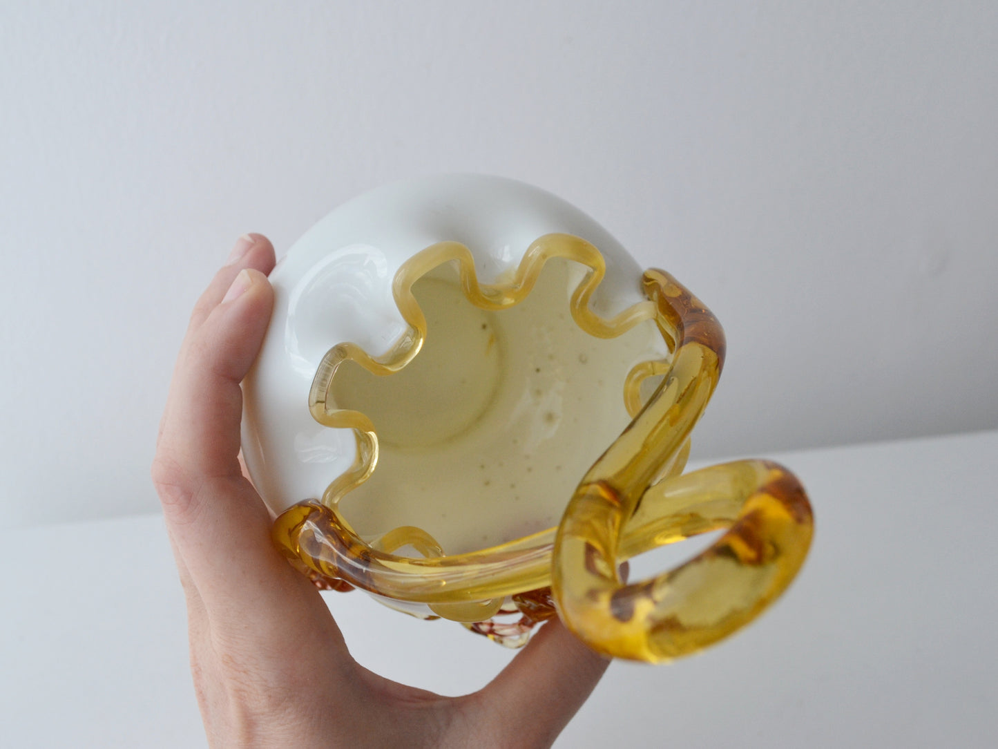 Victorian Art Glass Basket — Uranium Glass, Stevens &amp; Williams, England circa 1880–1900