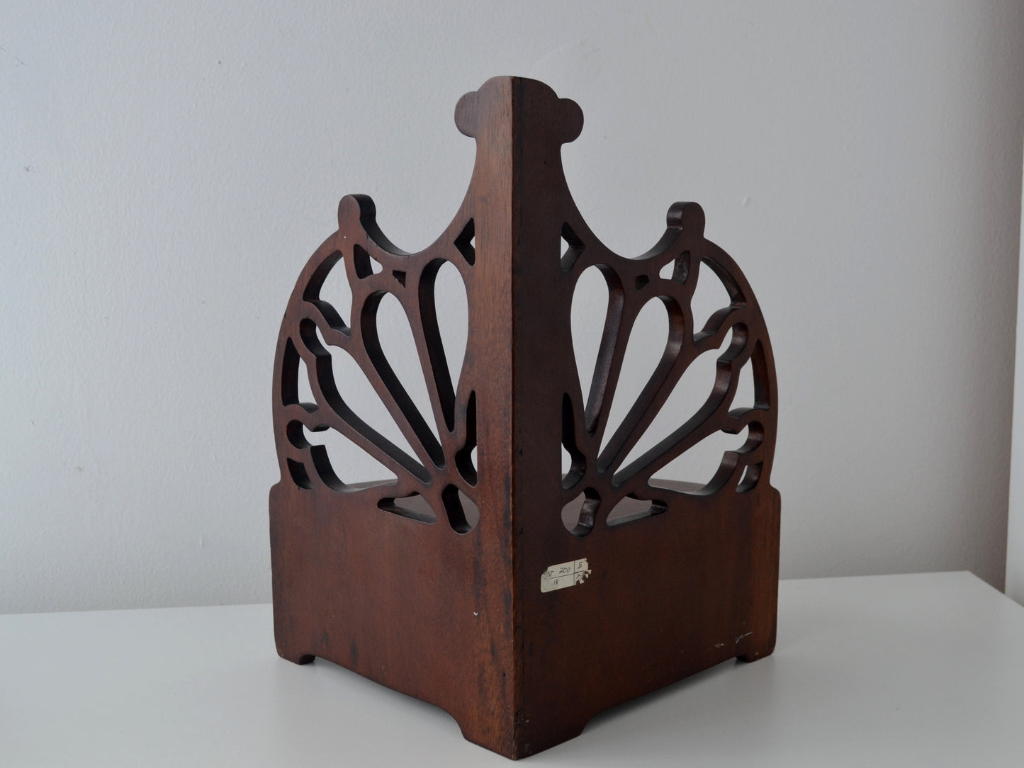 Mahogany Corner Wall Shelf — Chippendale Fretwork & Drawer, circa 1800s