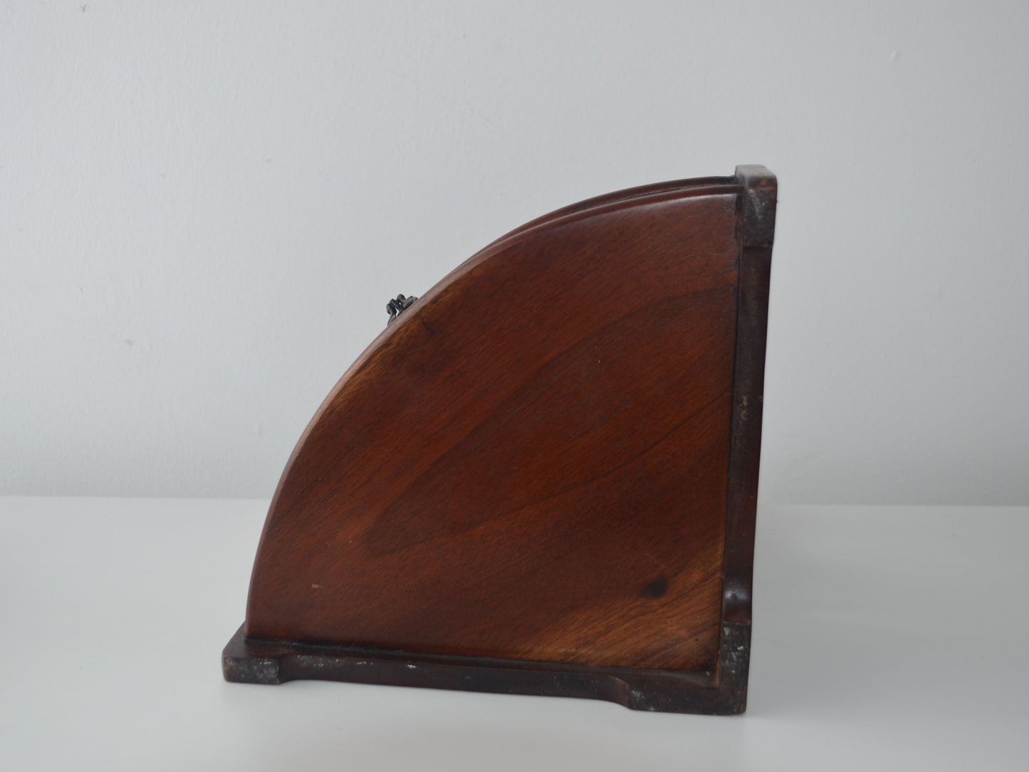 Mahogany Corner Wall Shelf — Chippendale Fretwork & Drawer, circa 1800s