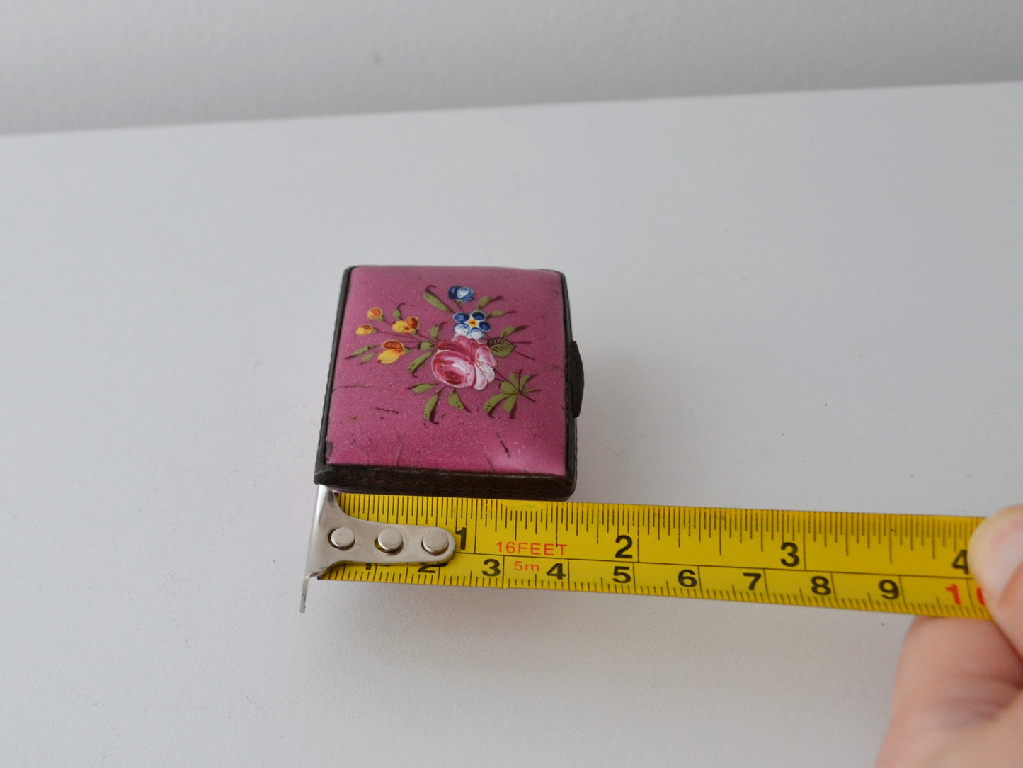 Georgian Enamel Snuff Box — Hand-Painted Roses, England 1770s