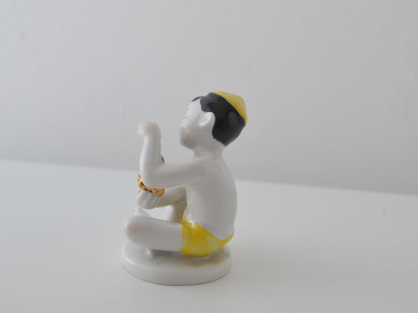 Uzbek Boy with Grapes — Soviet Porcelain Figurine, LFZ Leningrad Factory, USSR circa 1960s