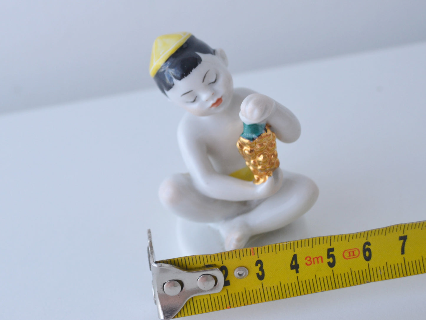 Uzbek Boy with Grapes — Soviet Porcelain Figurine, LFZ Leningrad Factory, USSR circa 1960s