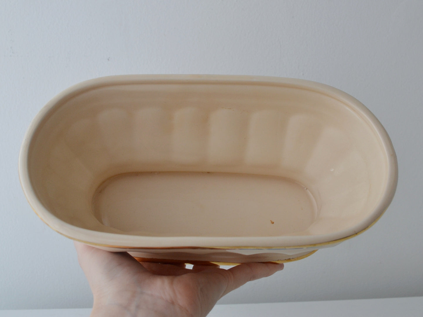Frazarte Portuguese Ceramic Bowl — Art Deco Style, Gilt Rim
