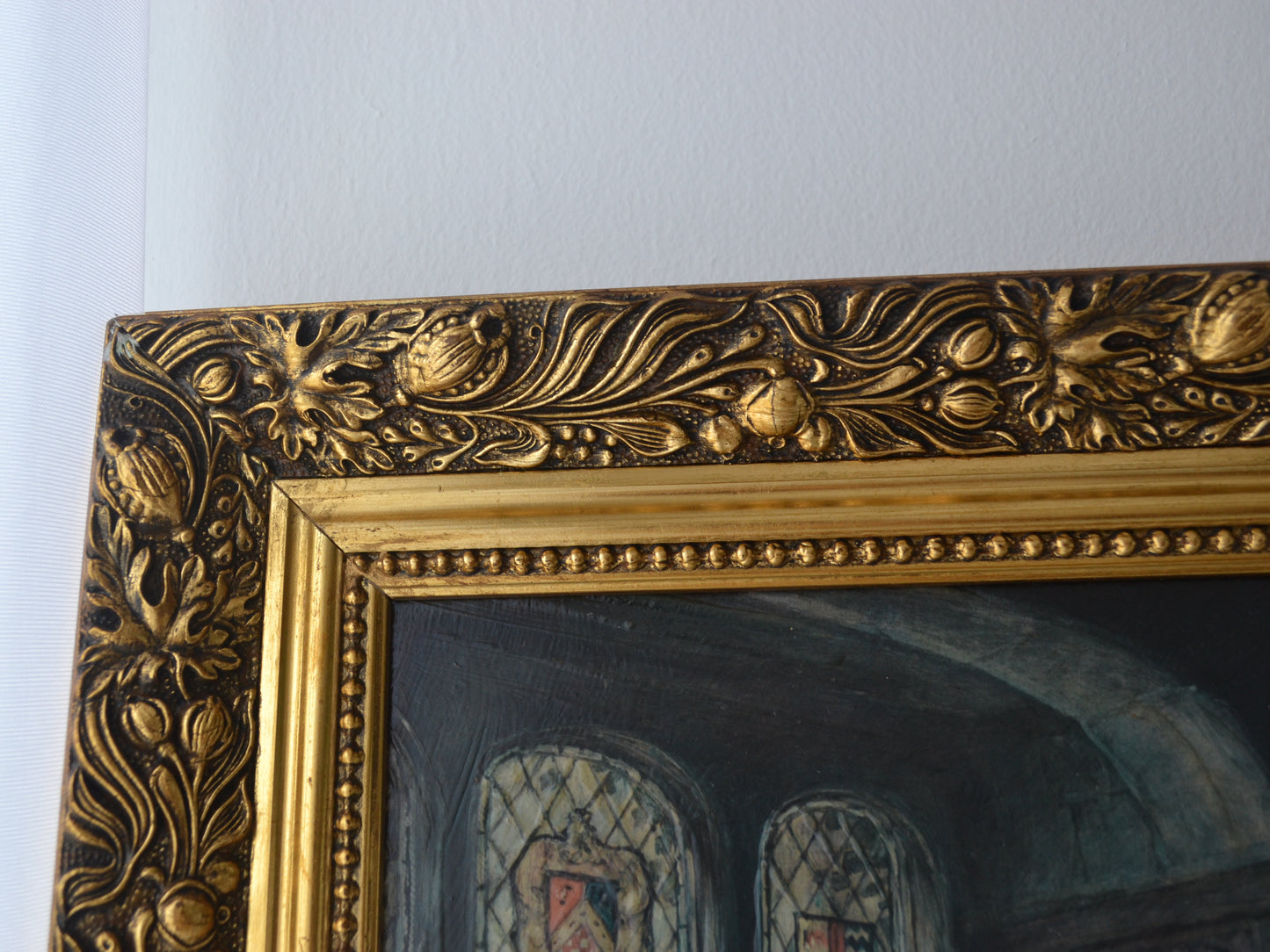 Vintage Gilt-Framed Print After Margaret Dovaston — Georgian Council Scene