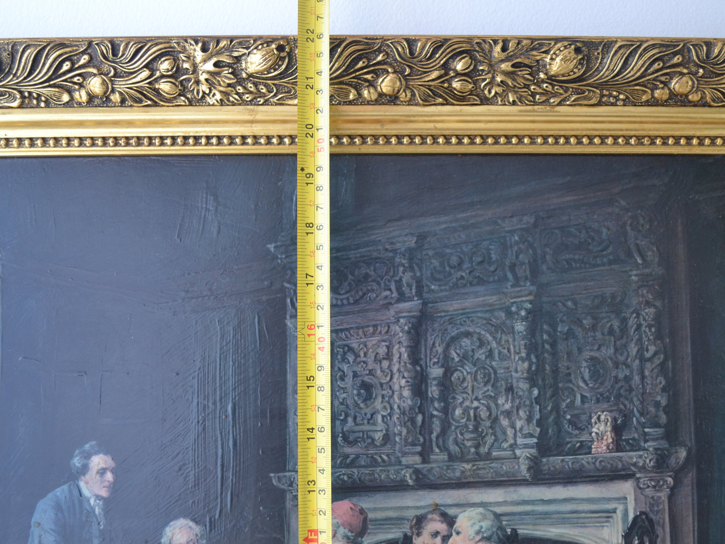 Vintage Gilt-Framed Print After Margaret Dovaston — Georgian Council Scene
