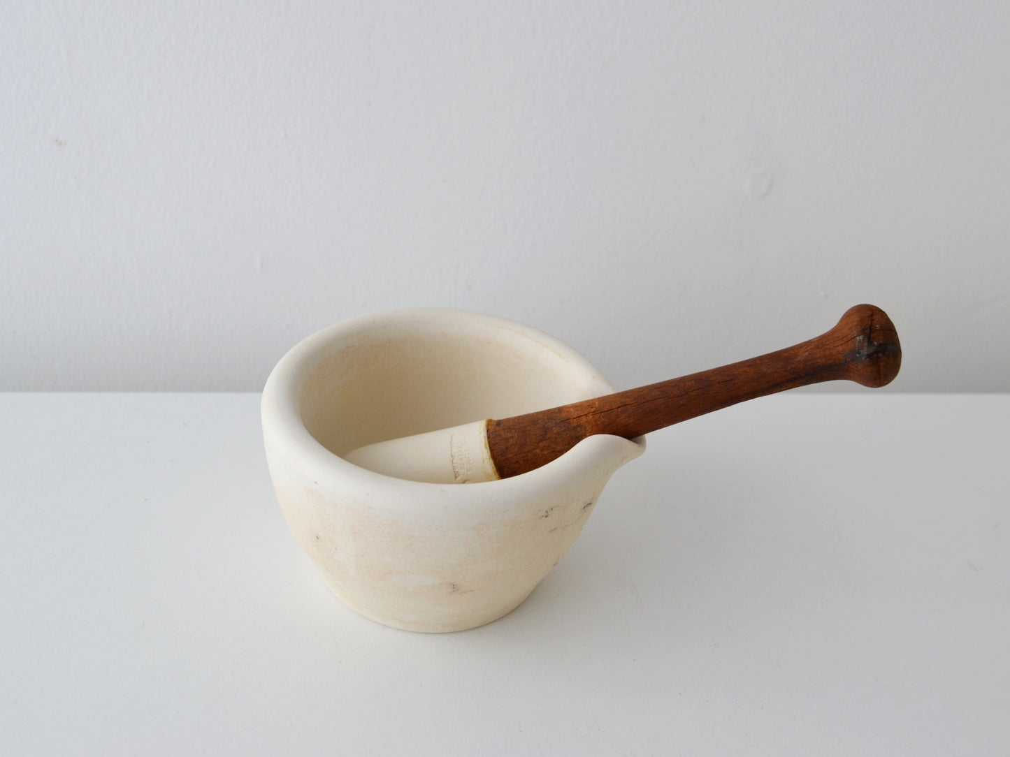 Wedgwood Composition Mortar & Pestle — Stamped Size 1, England circa 1900