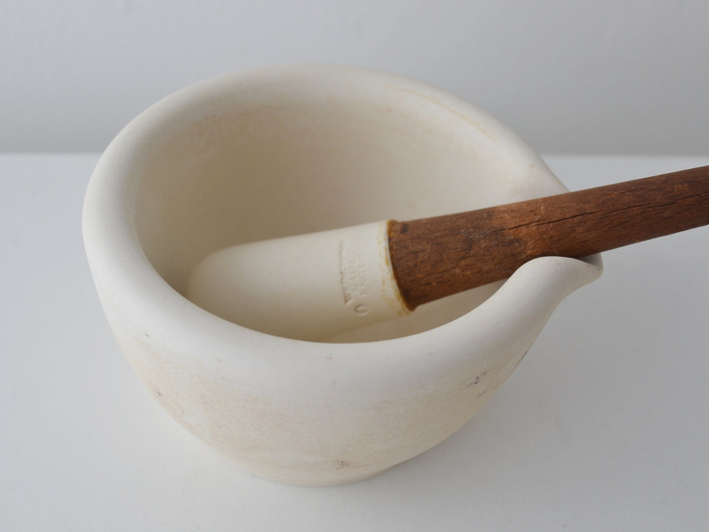 Wedgwood Composition Mortar & Pestle — Stamped Size 1, England circa 1900