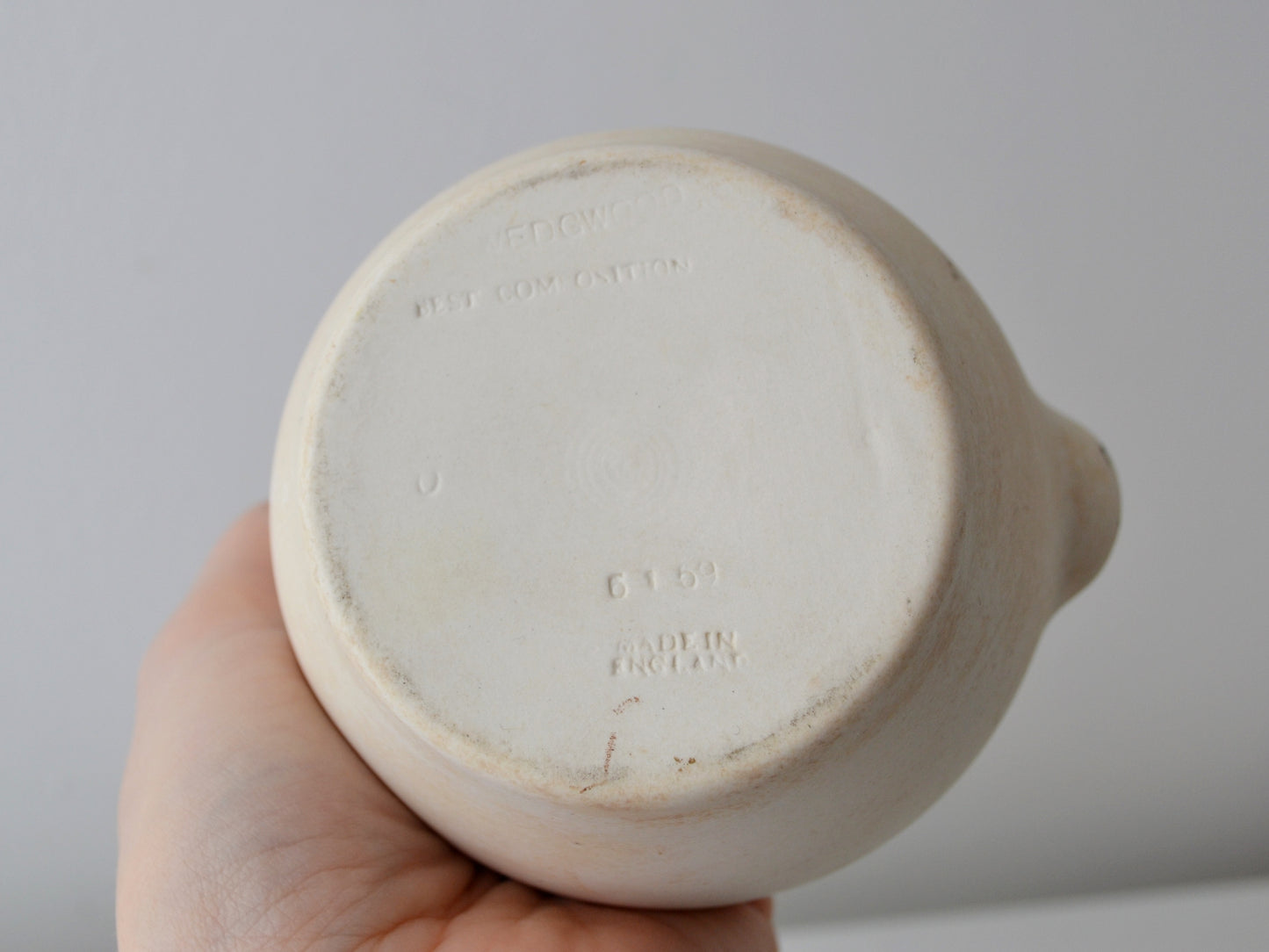 Wedgwood Composition Mortar & Pestle — Stamped Size 1, England circa 1900