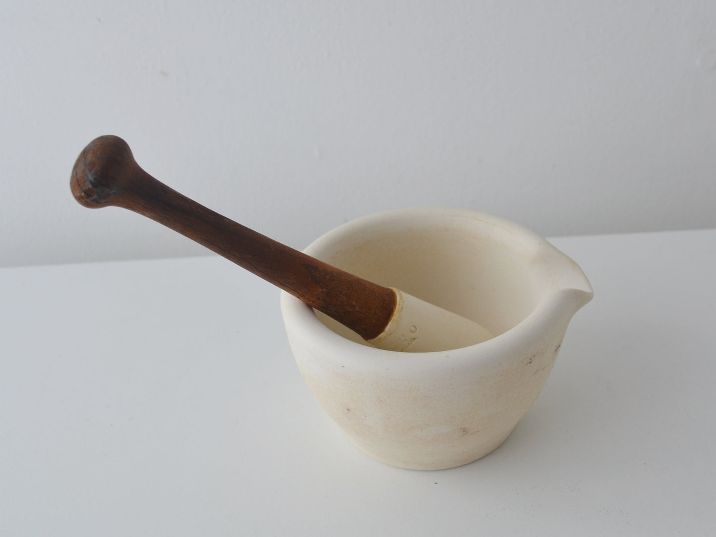 Wedgwood Composition Mortar & Pestle — Stamped Size 1, England circa 1900