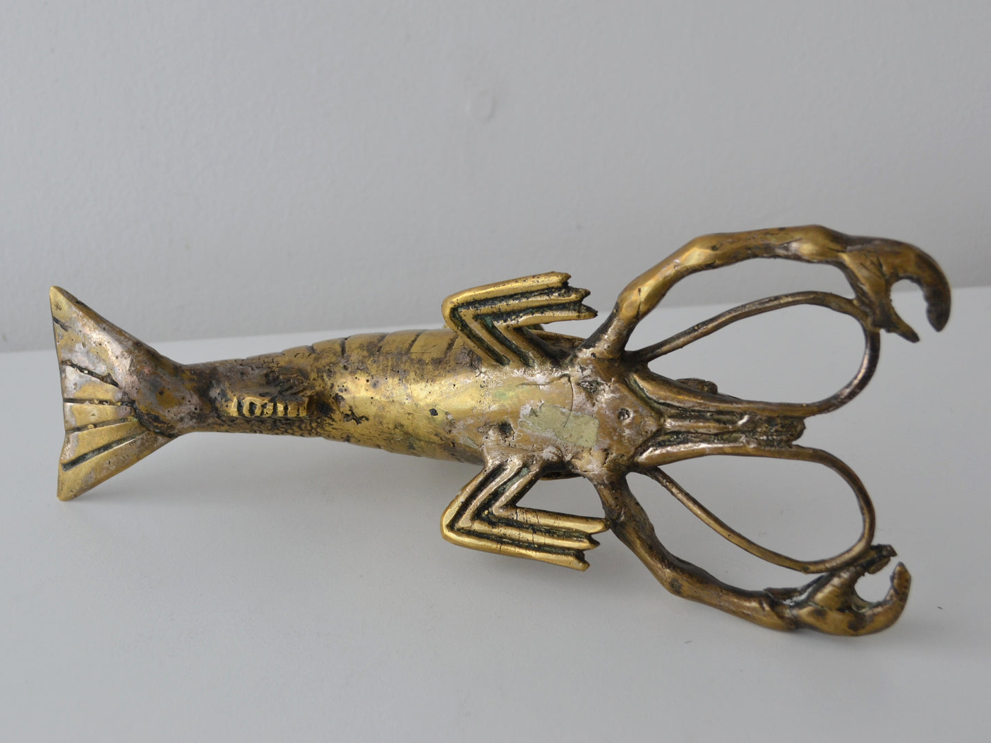 Brass Lobster Candlestick — Hollywood Regency Figural, circa 1960s