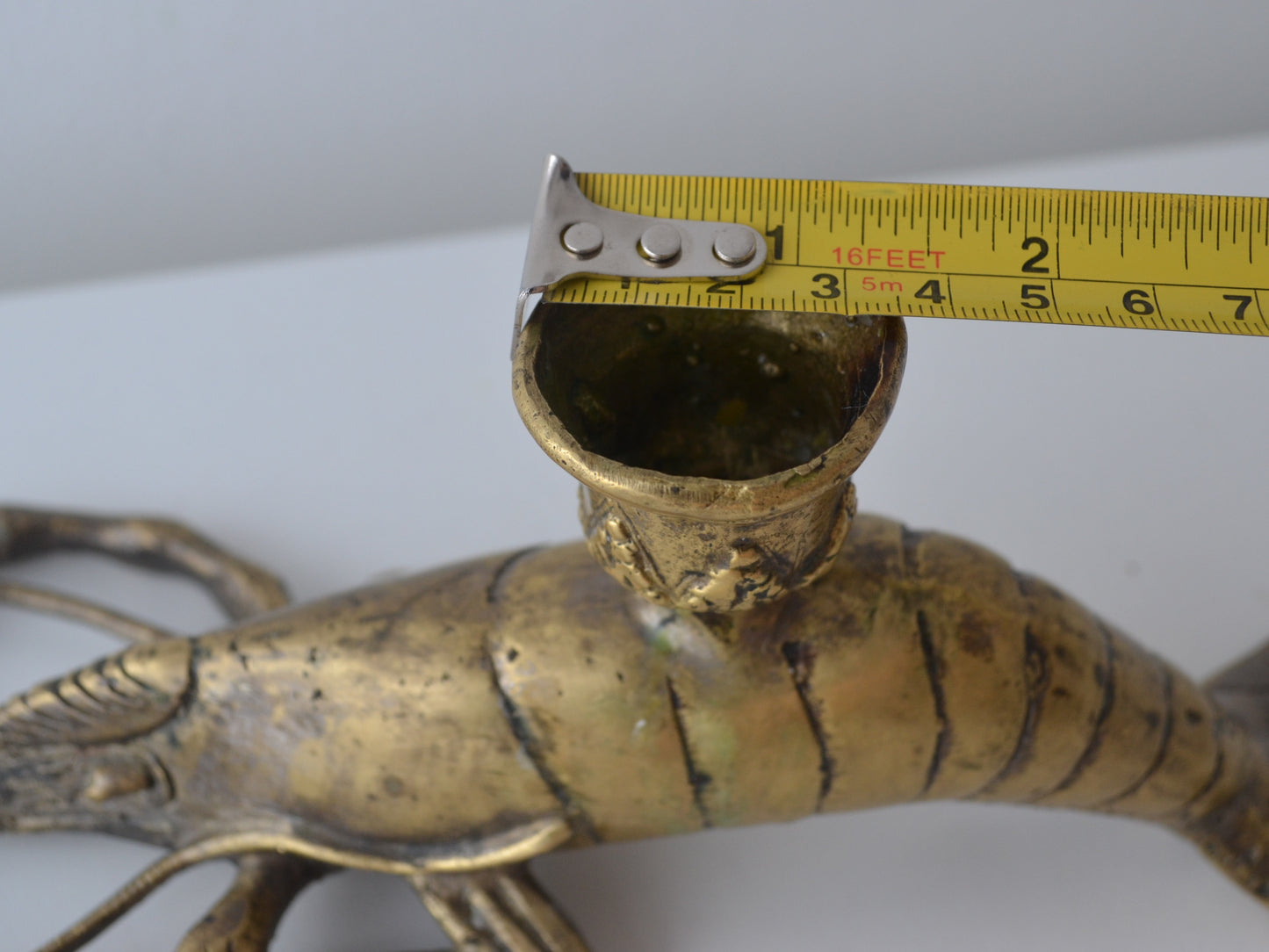 Brass Lobster Candlestick — Hollywood Regency Figural, circa 1960s