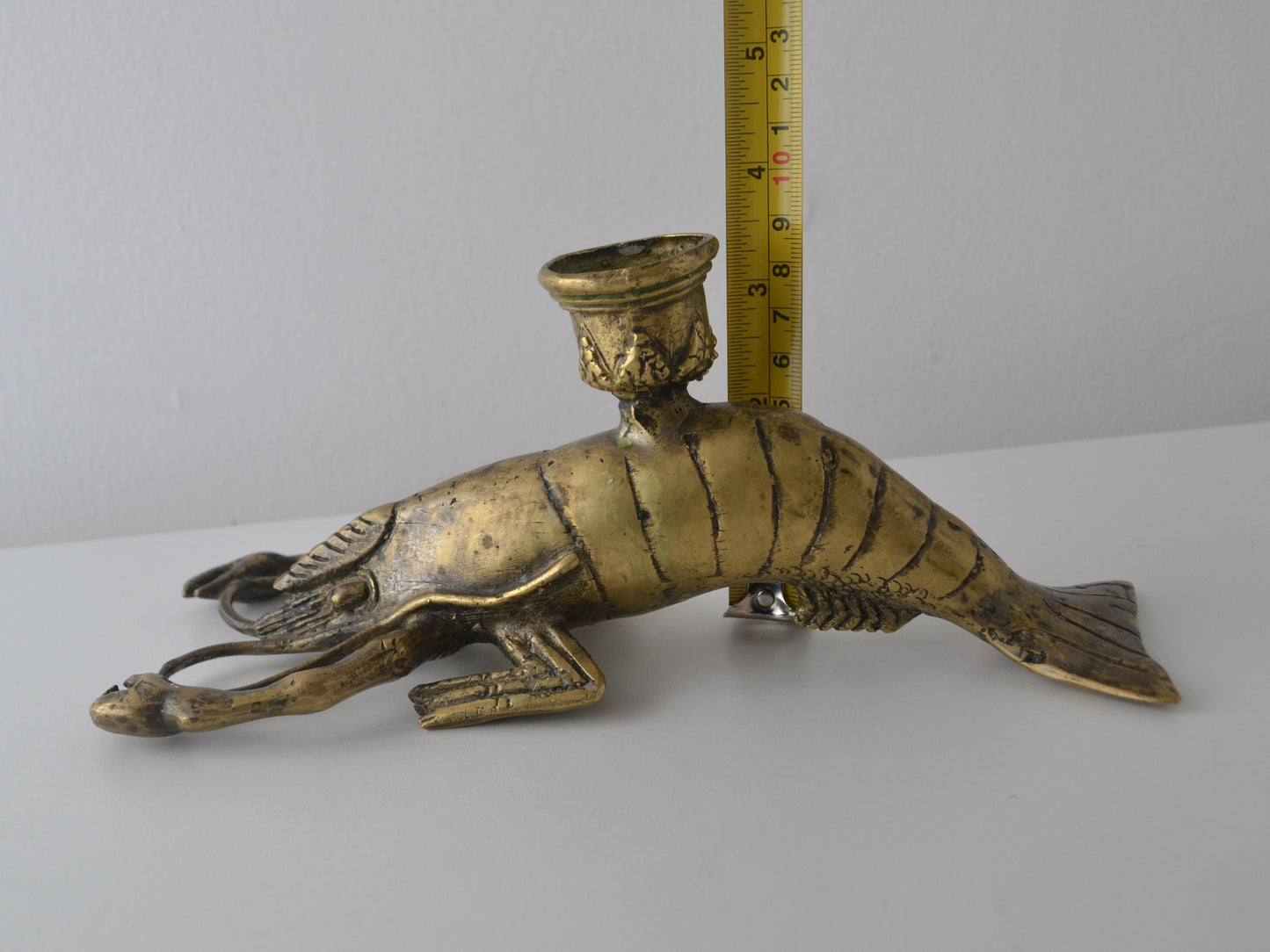 Brass Lobster Candlestick — Hollywood Regency Figural, circa 1960s