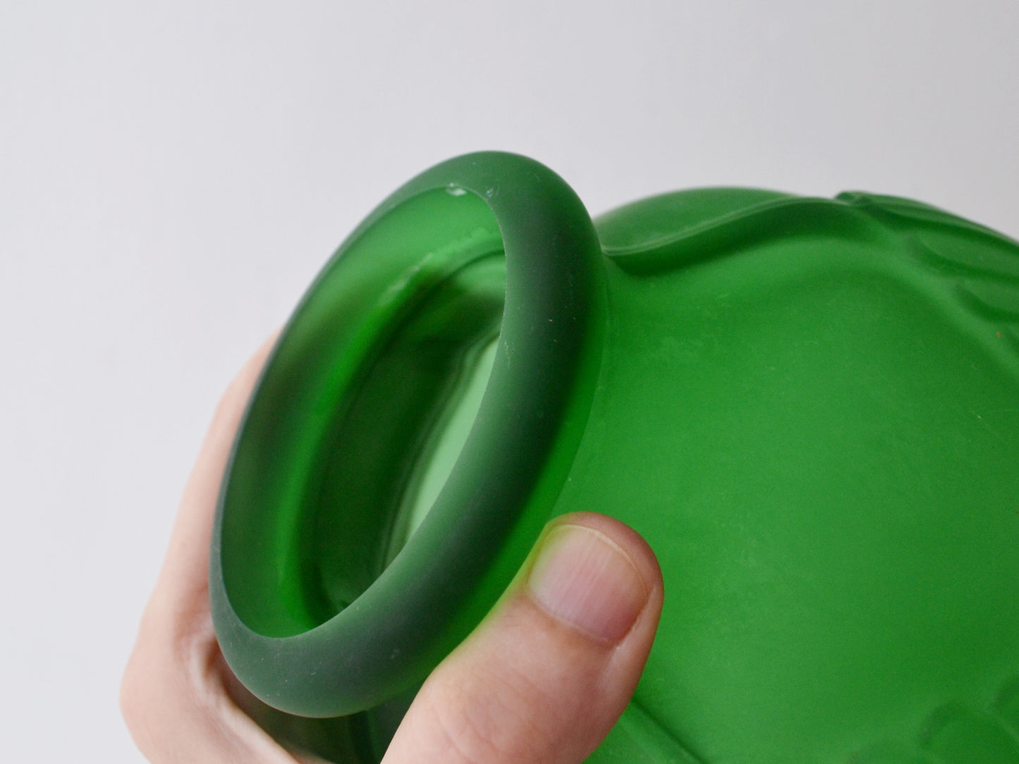 Green Satin Art Deco Calla Lily Vase — France, circa 1920s