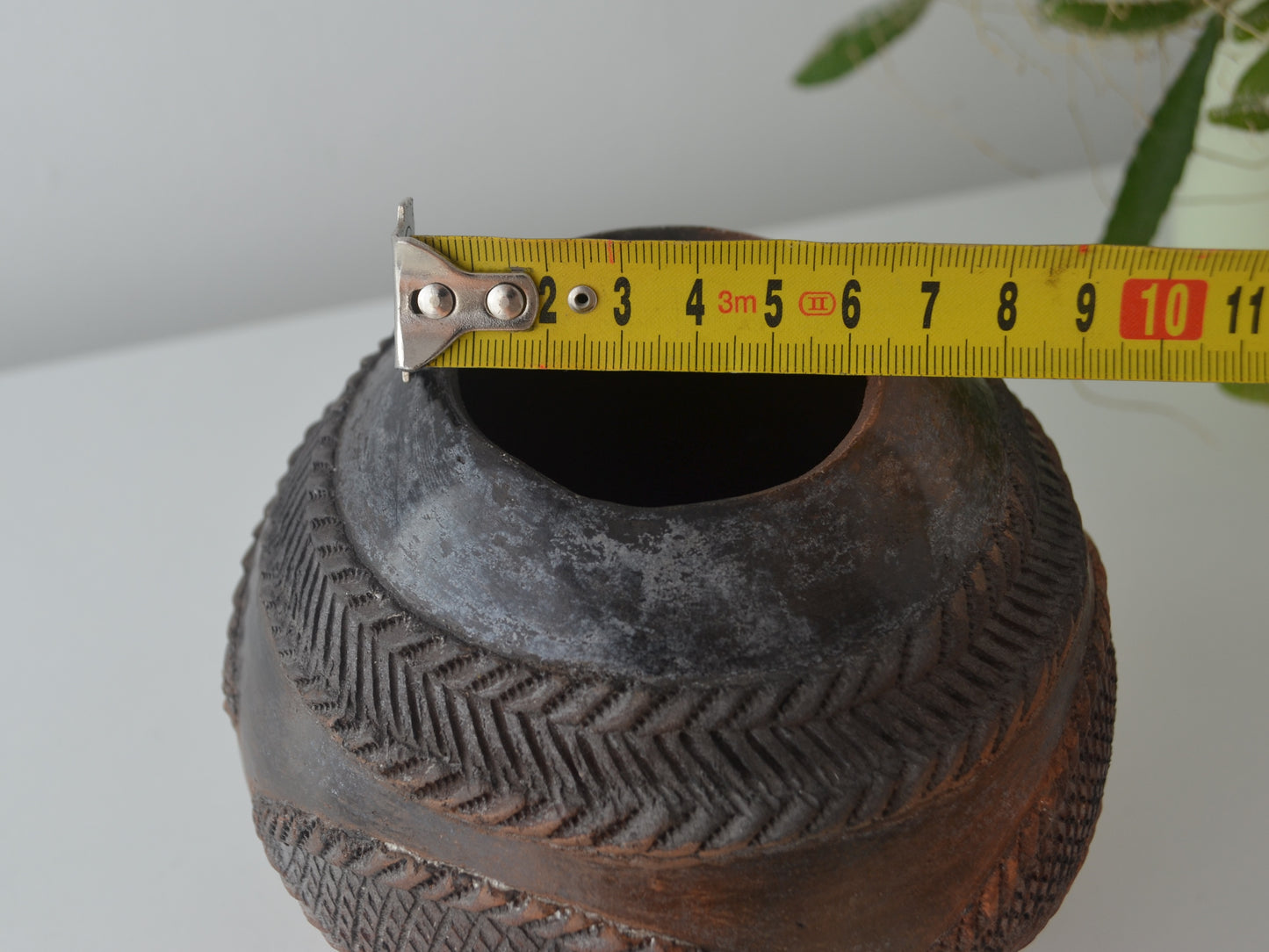 Zulu Ukhamba Vessel — Hand-Coiled & Incised, Signed Mfeka, South Africa