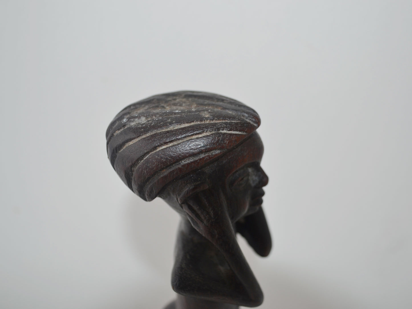 African Carved Hardwood Figural Sculpture — Standing Youth, circa 1960s