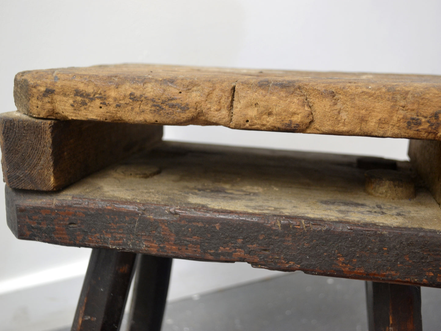 Antique Cutler's Stool — Four Legs, Double Top, England circa 1880s
